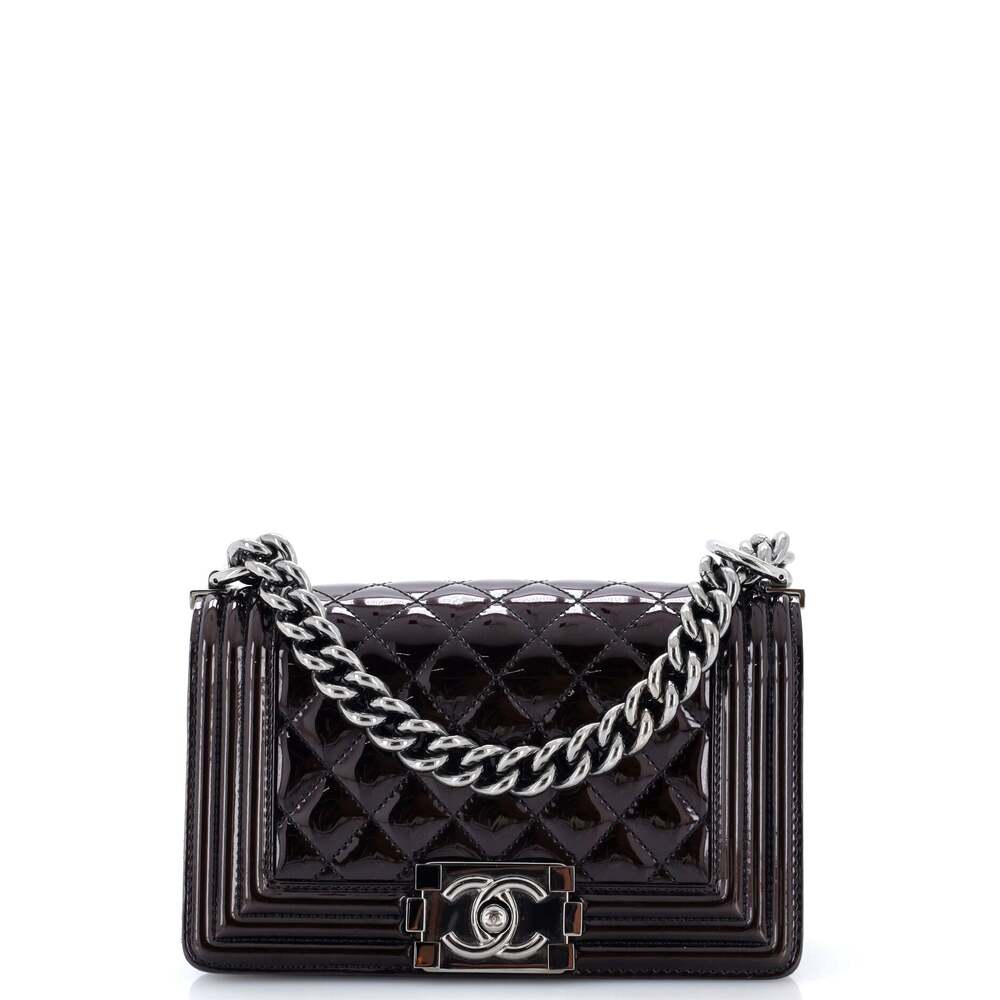 Chanel Boy Flap Bag Quilted Patent #299247C33B